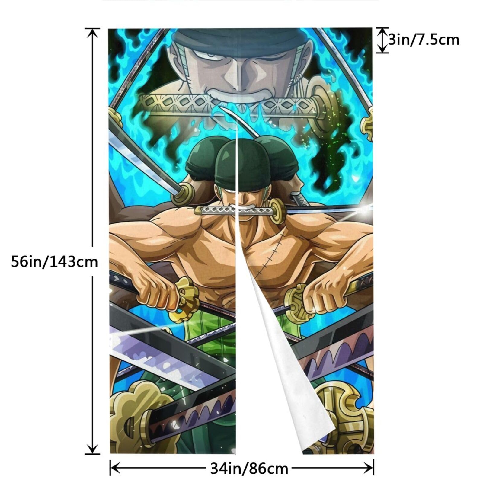 Amazon｜ワンピース ゾロ十郎 ONE PIECE ドアカーテン のれん カーテン